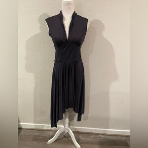 Rochas slinky sleeveless asymmetric hem dress 40 Missing belt